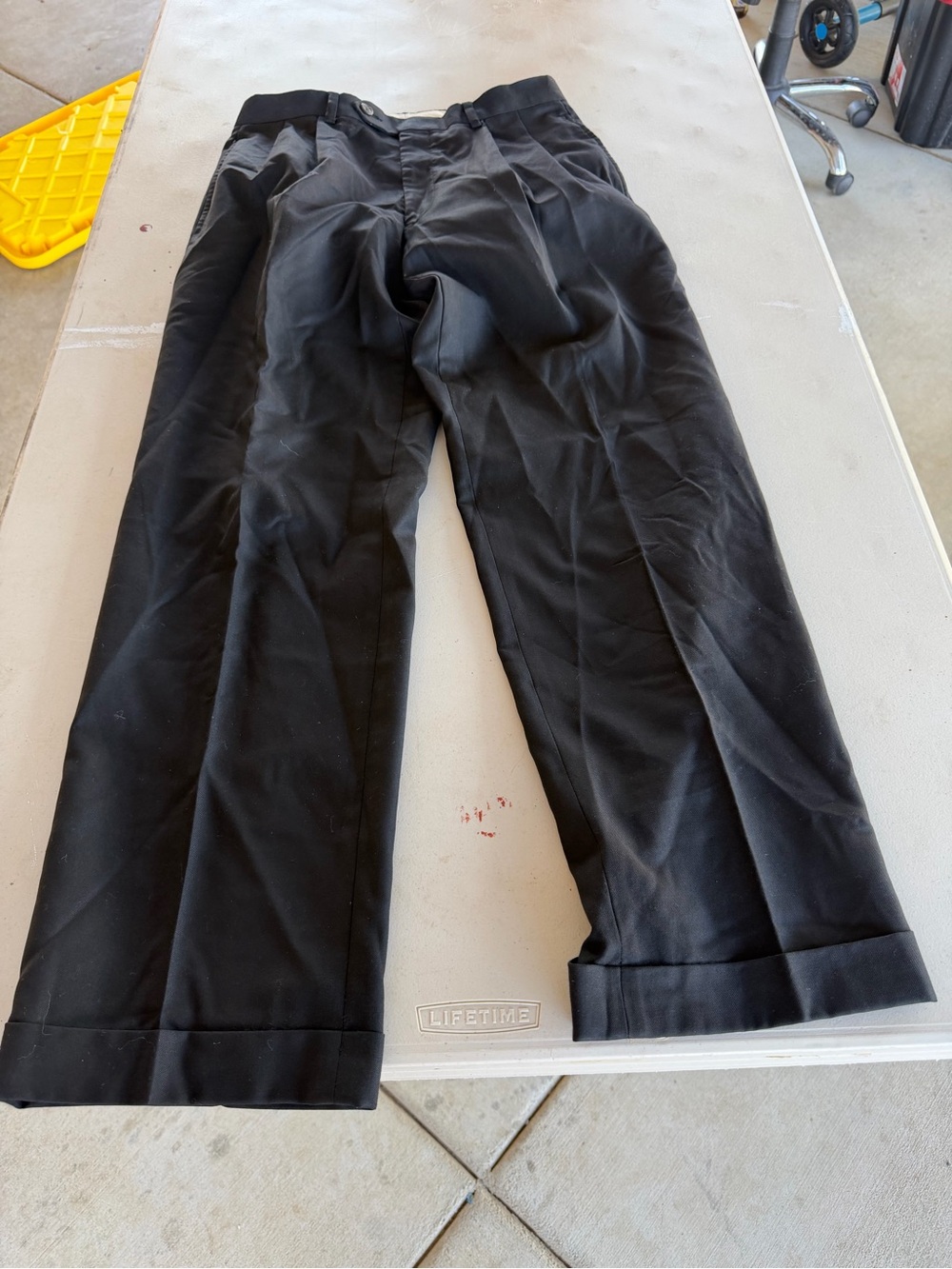 Lauren Ralph Lauren Wool Cashmere Men's Dress Pants - Cuffed Straight Leg